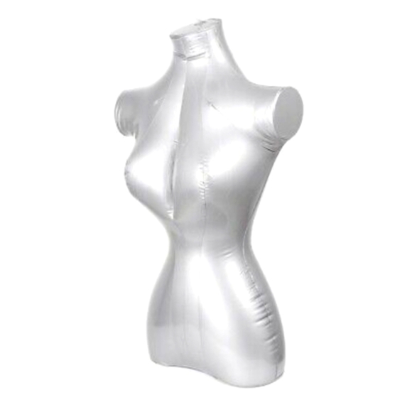 Female Model Tailors Inflatable Manikin Silver BODY Form Display Torso Fashion - Picture 4 of 12